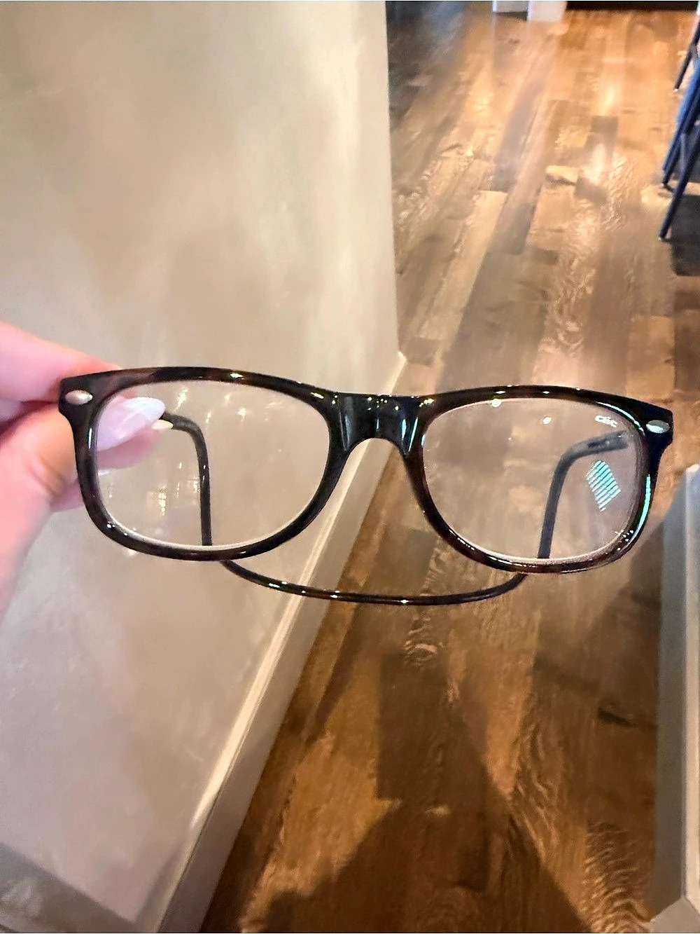 Clic Black and Brown Eyeglasses 1.75 NWT